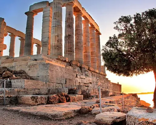 Sunset at the Cape Sounion Half Day Tour